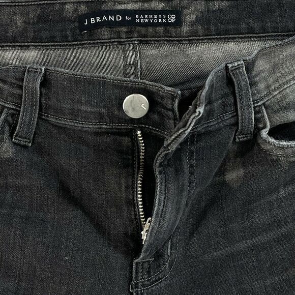 J Brand SZ 28 Jeans Skinny Distressed Mid-Rise 5-Pocket Gray Acid-Wash Stretch - Picture 7 of 10